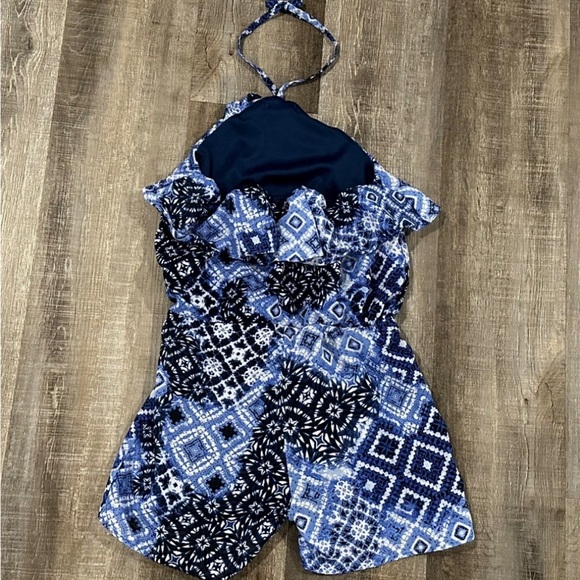💞 Girls Size 10-12 Blue Romper - Picture 2 of 3